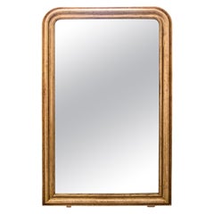 Antique Extra Large 19th Century Louis Philippe Gilded Mirror