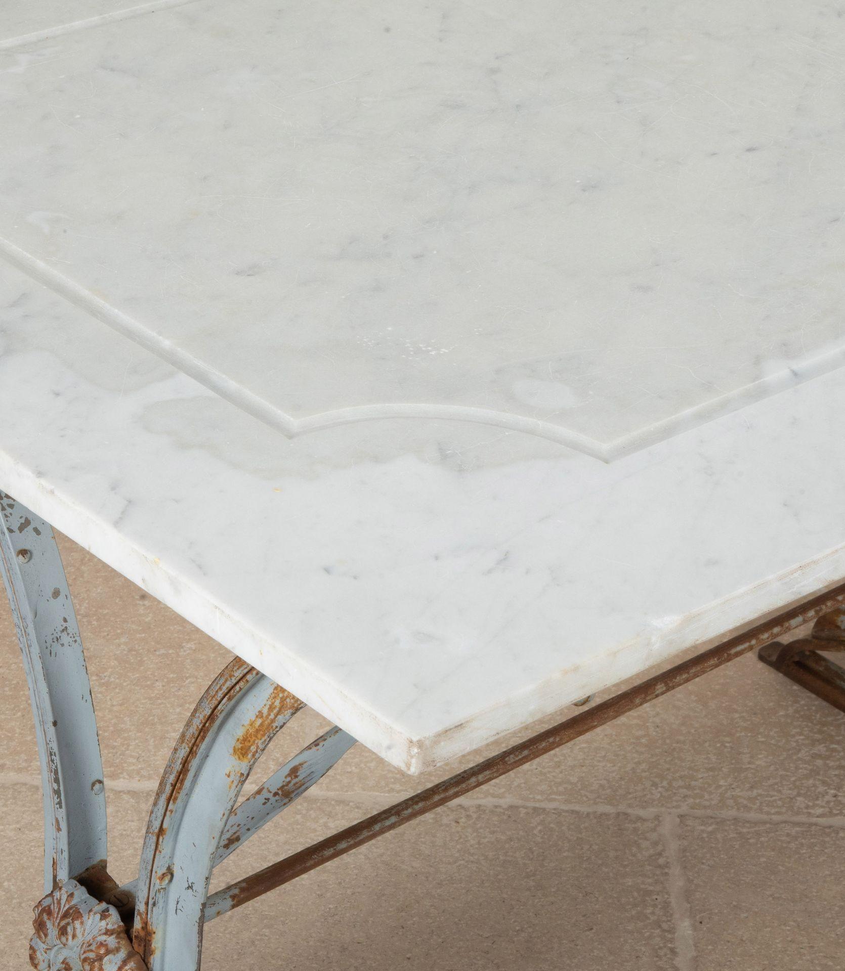 Extra Large 19th Century Parisian Marble Top Bistro Table For Sale 5