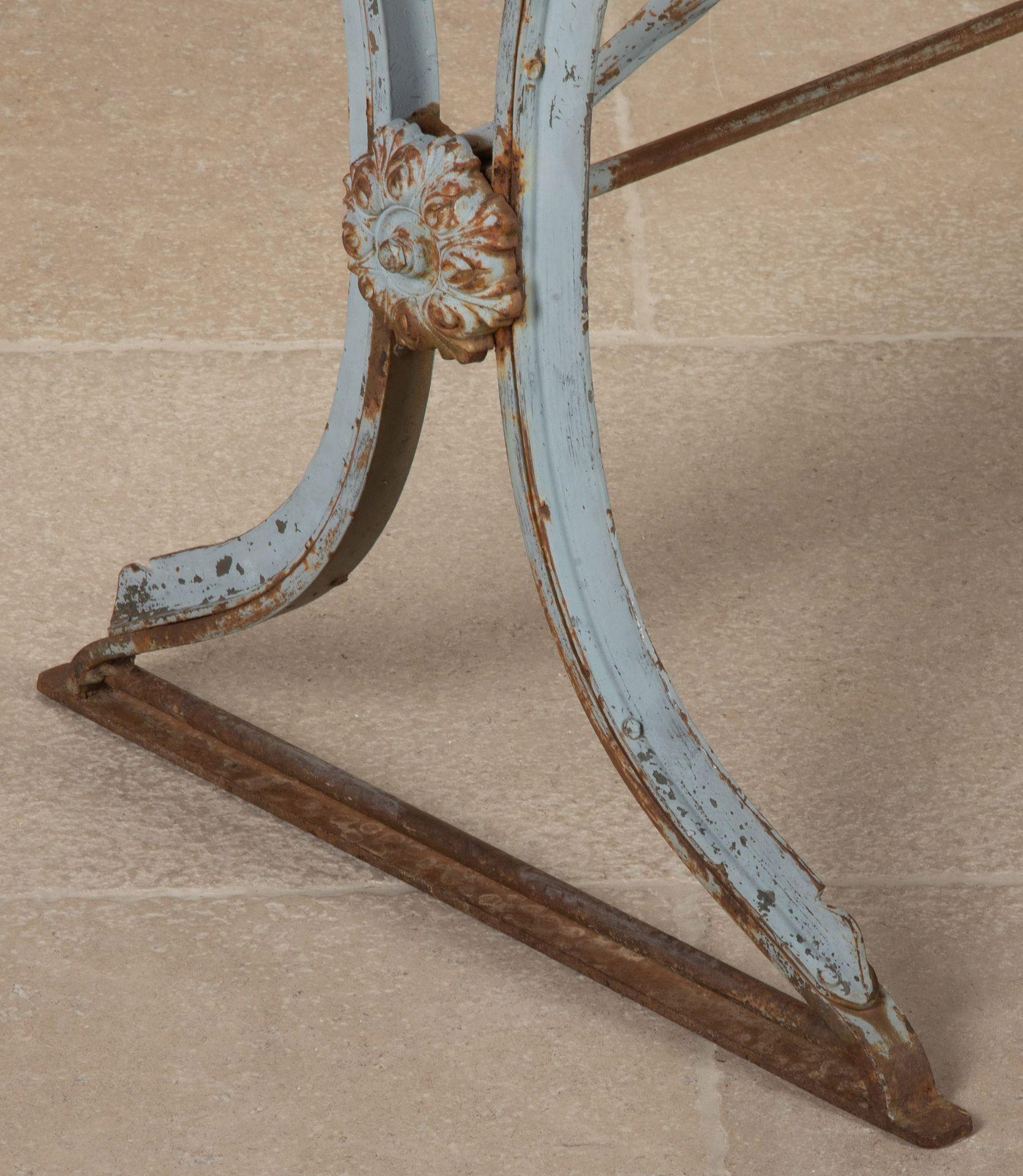 Extra Large 19th Century Parisian Marble Top Bistro Table For Sale 7