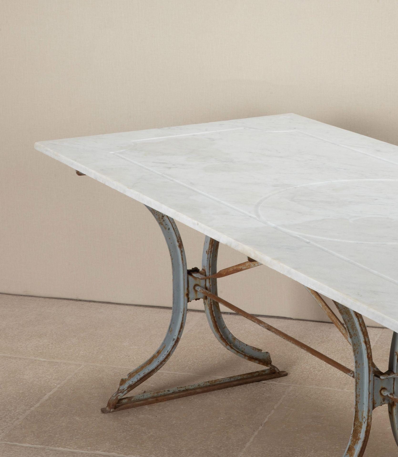 Extra Large 19th Century Parisian Marble Top Bistro Table In Good Condition For Sale In Gloucestershire, GB