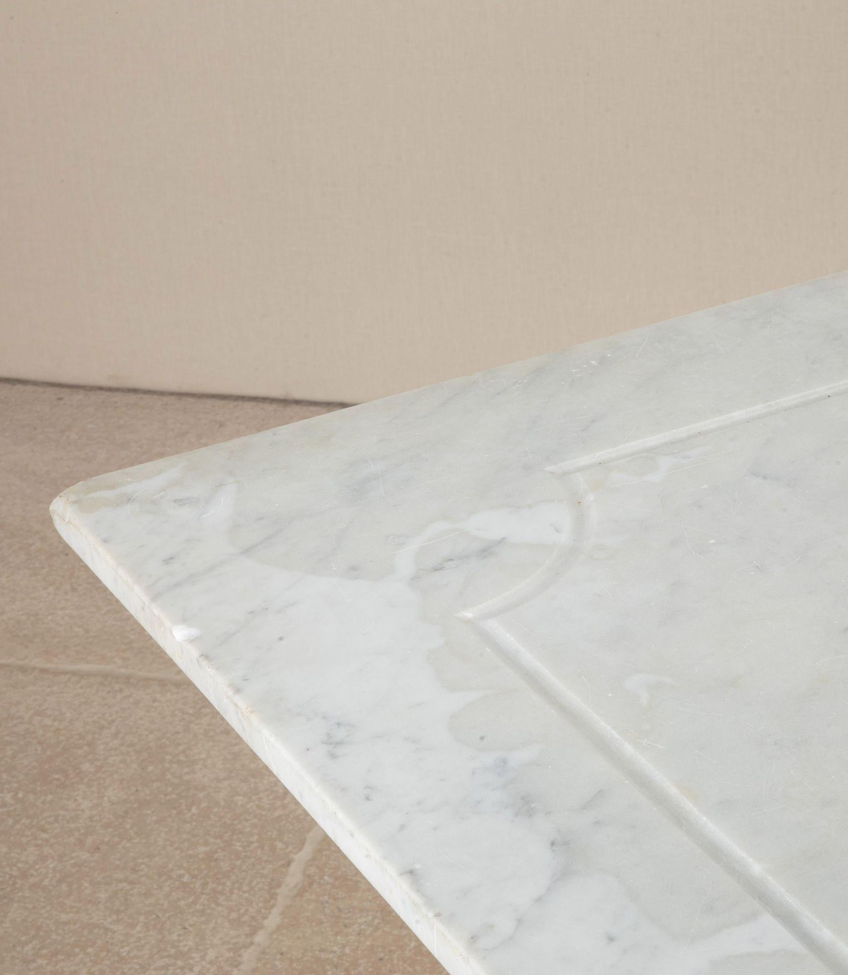 Extra Large 19th Century Parisian Marble Top Bistro Table For Sale 3