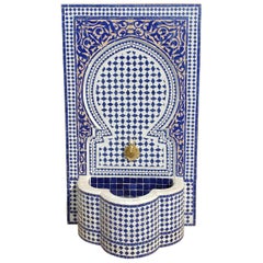 Extra Large 2-Tone Moroccan Mosaic Fountain, Marrakech 7119