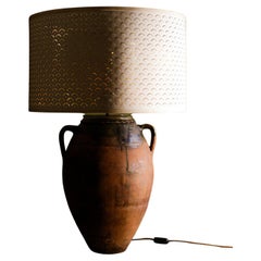 Extra Large 20th Century Vintage Turkish Terracotta Table Lamp