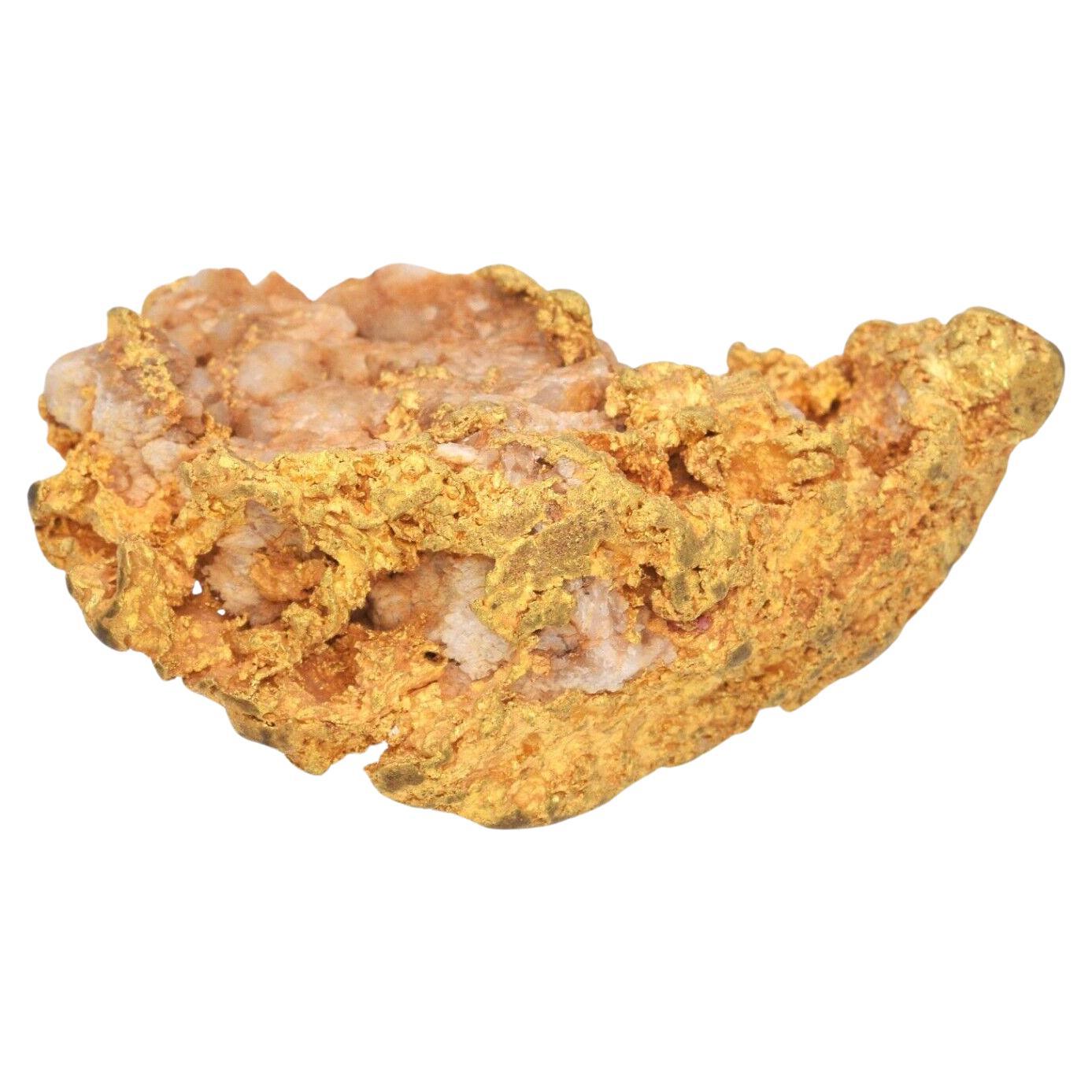 Extra Large 22k Natural Crystalized Sponge/Leaf Gold Nugget Specimen 116.7 Grams For Sale