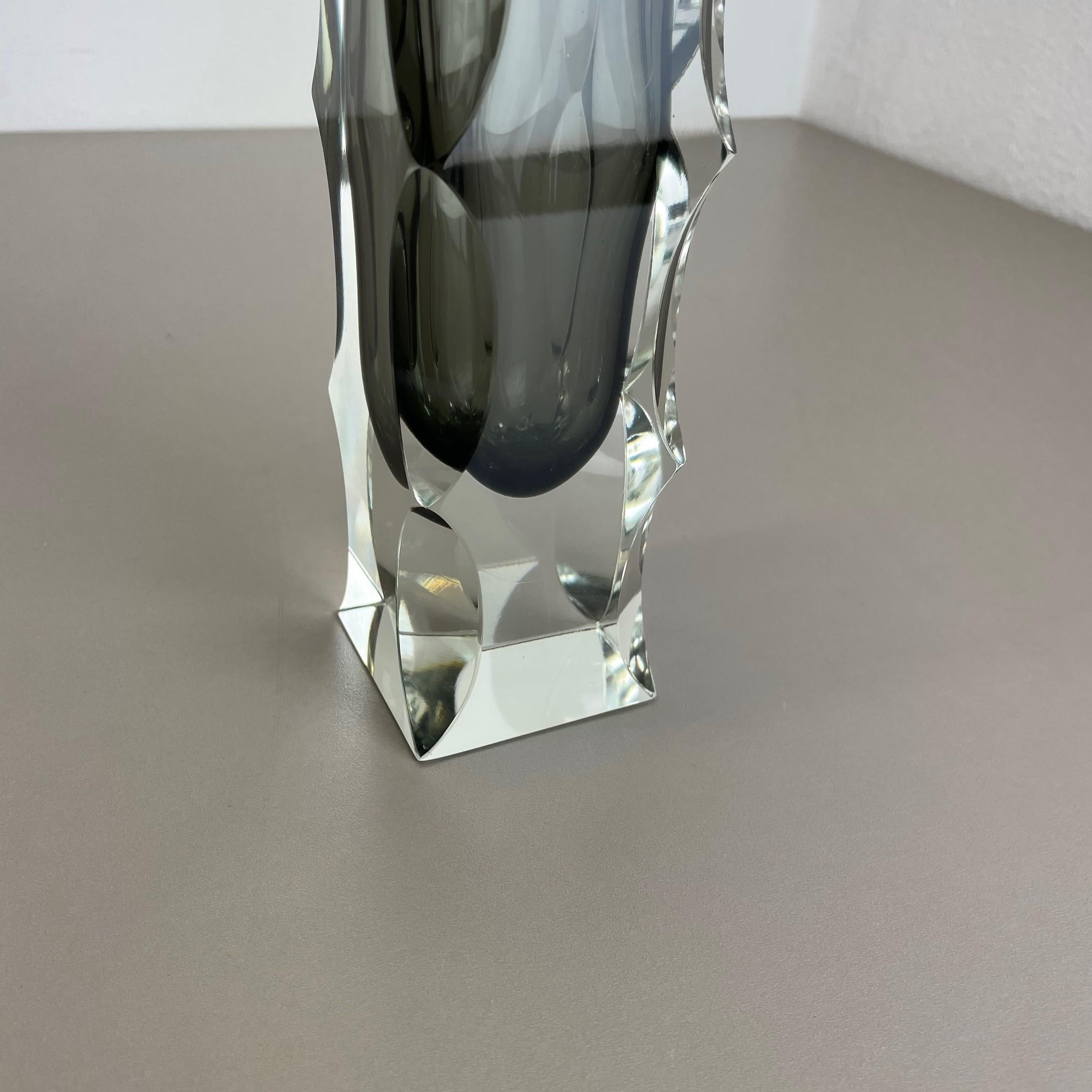 italien Extra large vase Sommerso Mandruzzato fabriqué à Murano, Italie en vente