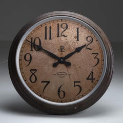 Extra Large 28 Inch Aged Copper International Time Recordings Wall Clock
