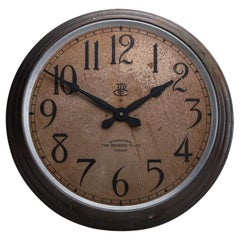 Extra Large 28 Inch Aged Copper International Time Recordings Wall Clock