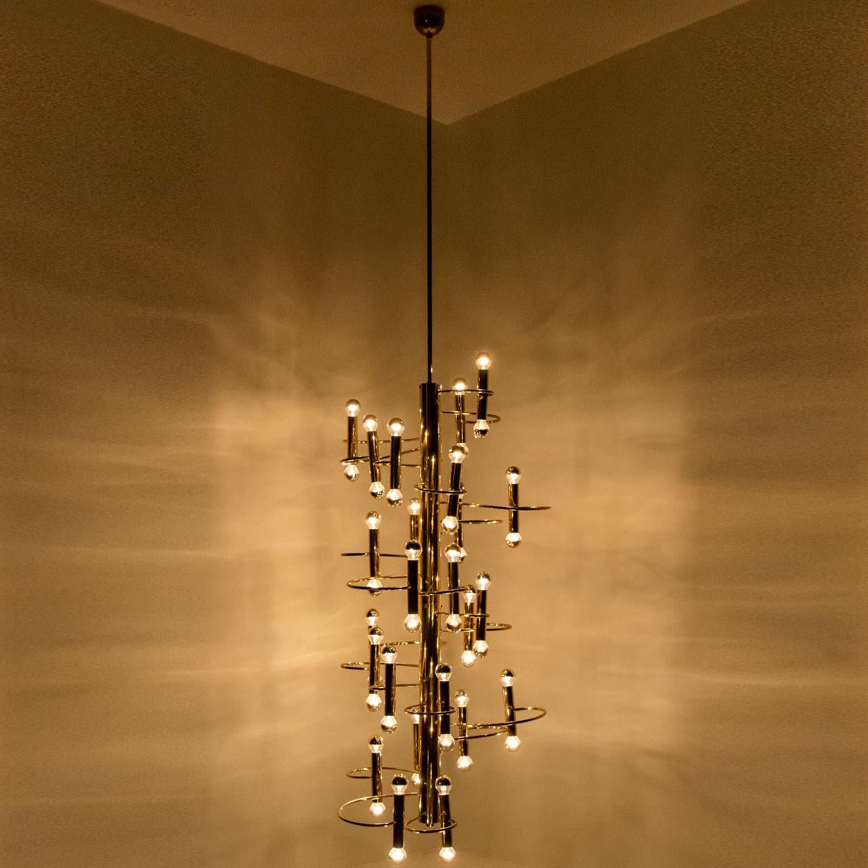 Extra Large 48-Light Ceiling Fixture by Sciolari, Italy, 1970s 6