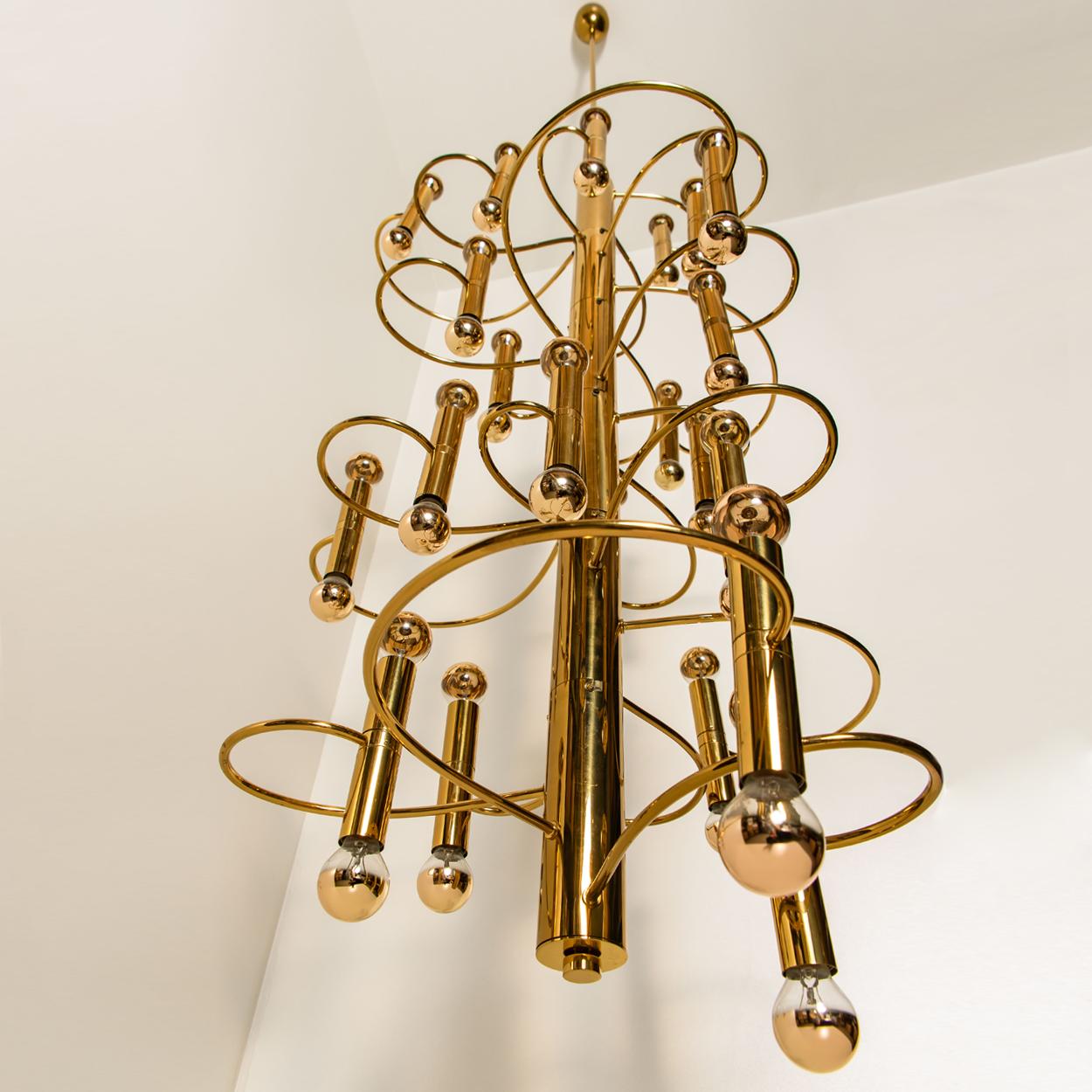 Extra Large 48-Light Ceiling Fixture by Sciolari, Italy, 1970s 1