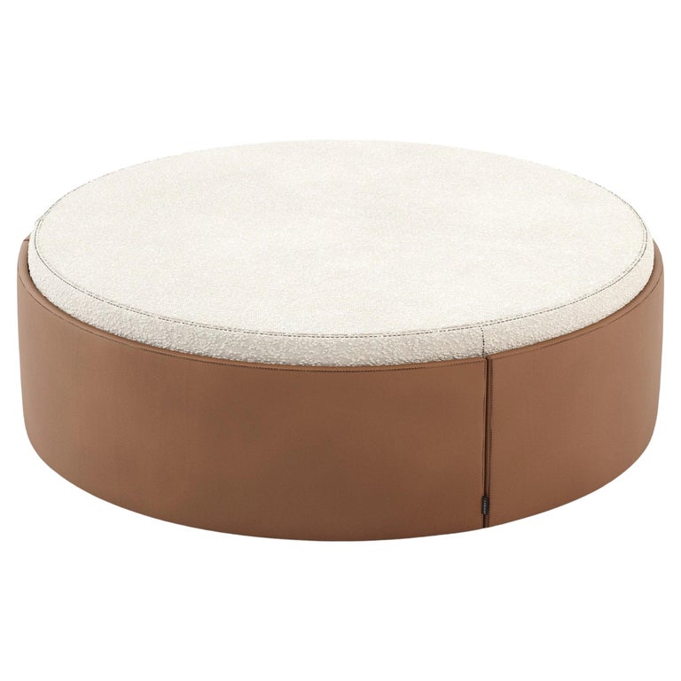 Extra Large Leather Pouf For Sale at 1stDibs | extra large round pouf  ottoman