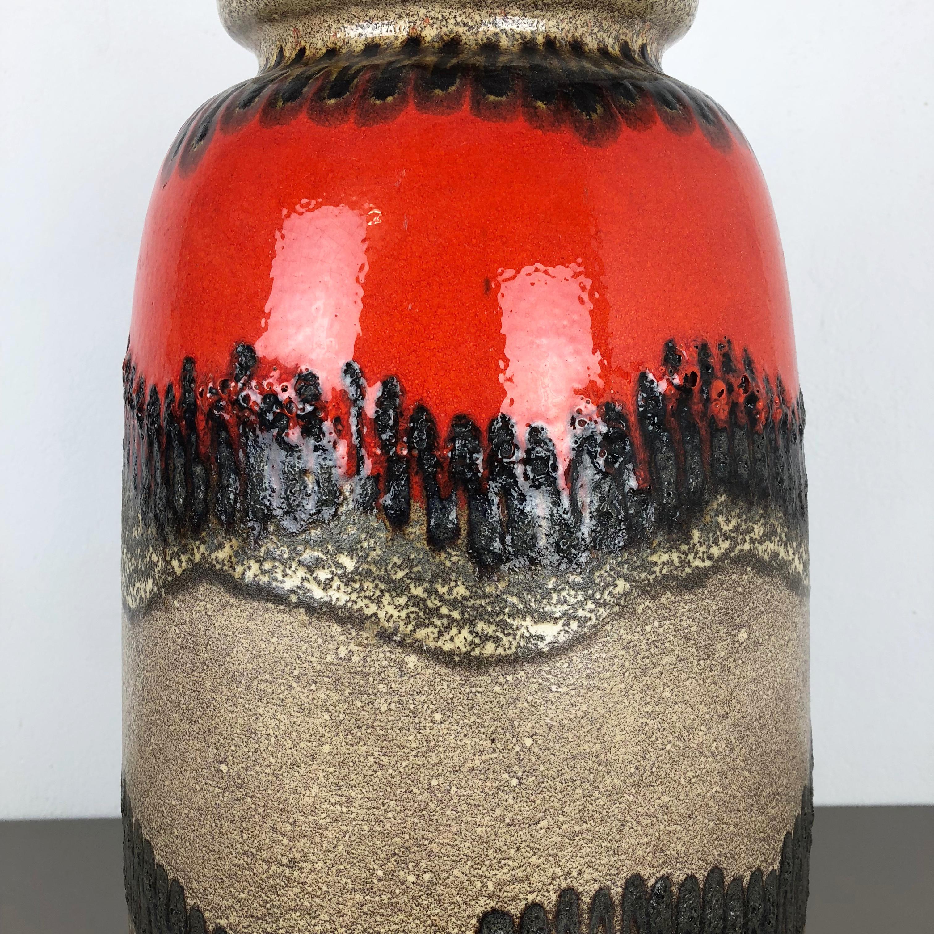 20th Century Extra Large Floorvase Fat Lava 