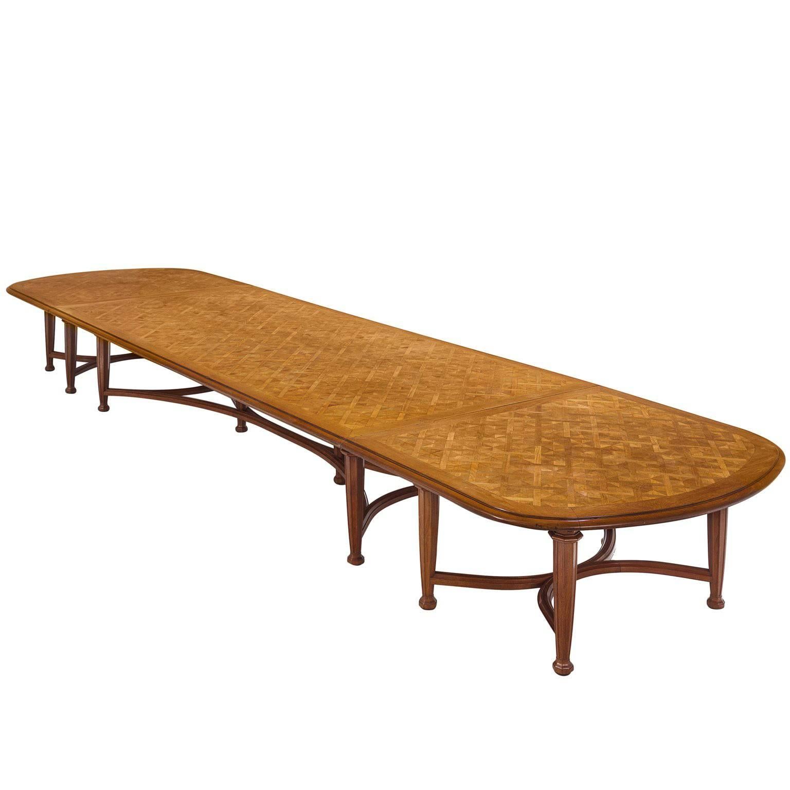 Extra Large 675cm/265in Oak Conference Table, c. 1925