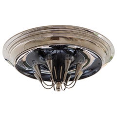 Extra Large Austrian Art Deco Style Flush Mount, circa 1970s