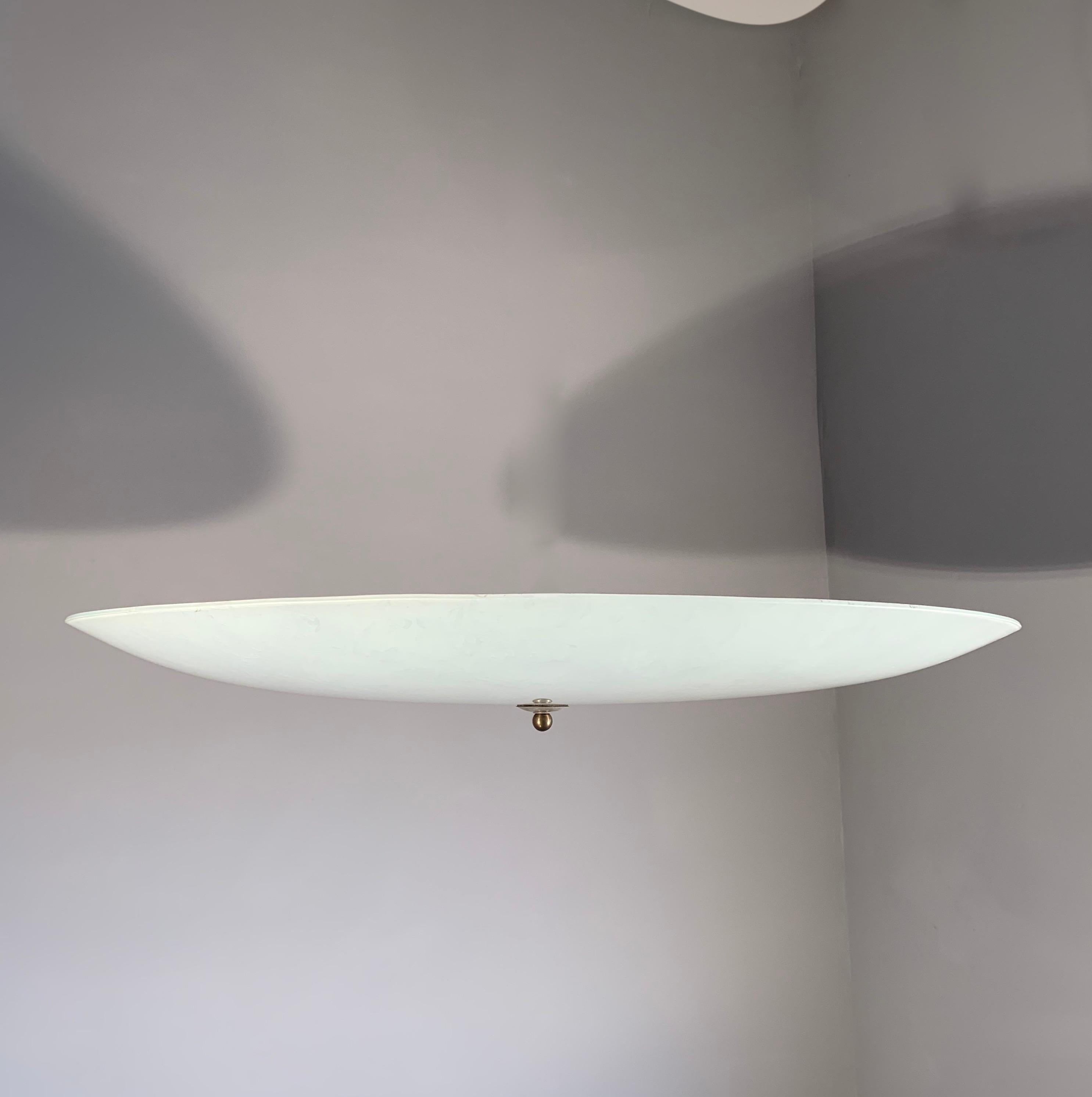 white glass flush mount ceiling light