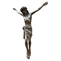 Extra Large Antique and Great Quality Bronze Corpus of Christ w. Amazing Patina