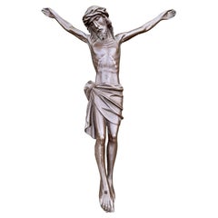 Très grand Corpus of Christ en bronze ancien et de grande qualité avec Une patine étonnante
