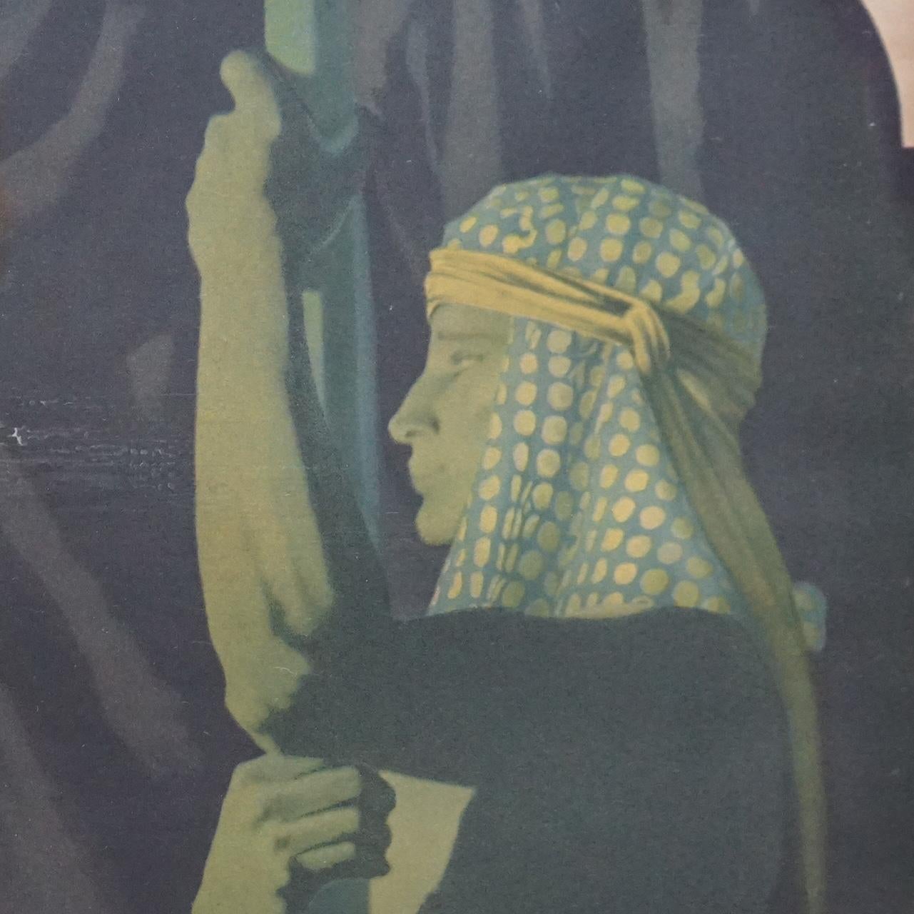 Stampa antica extra large di Maxfield Parrish in stile Art Deco 
