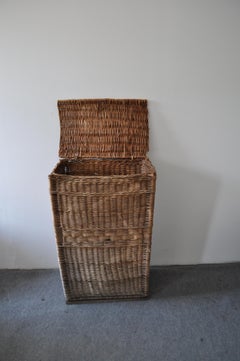 Extra Large Antique Farmhouse Basket, 1940s