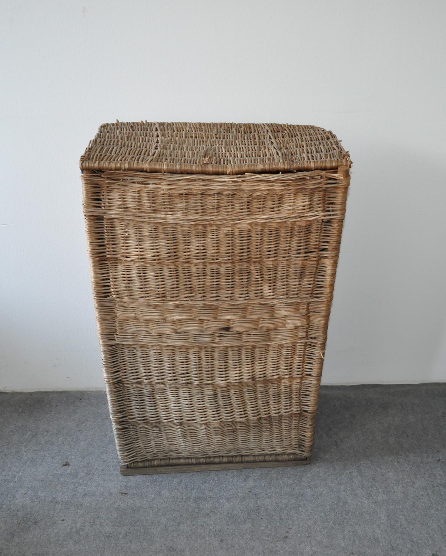 Hungarian Extra Large Antique Farmhouse Basket, 1940s For Sale