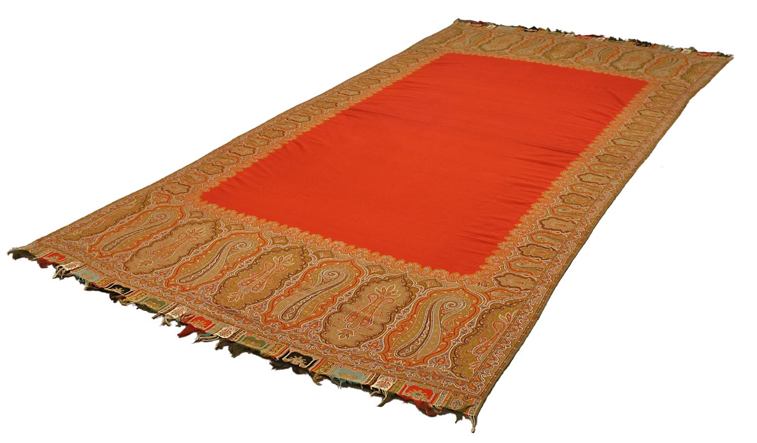 Extra-Large Antique Indian Kashmir Textile, ca. 1900 In Good Condition For Sale In Ferrara, IT