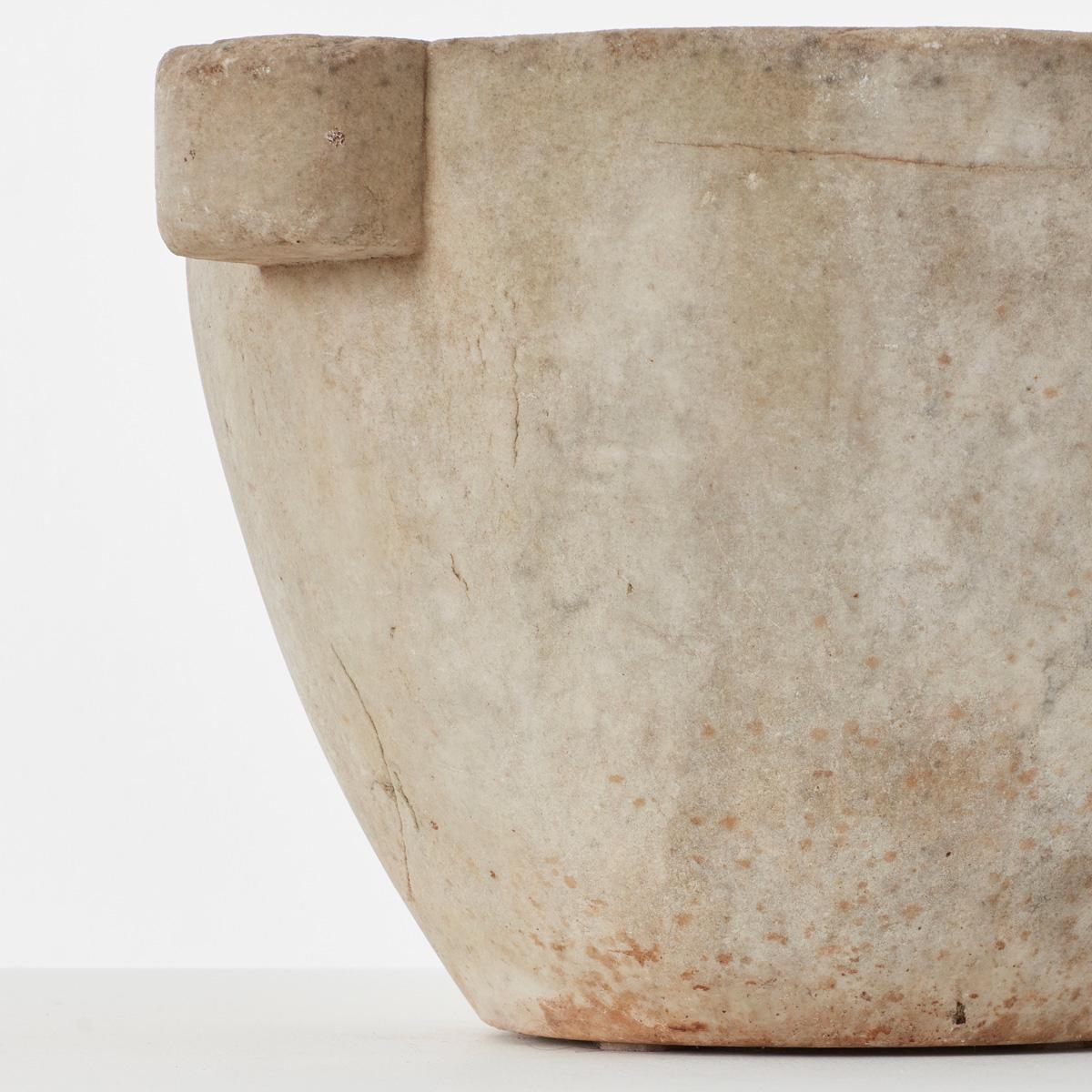 19th Century Extra Large Antique Marble Mortar, Italy, circa 1800s