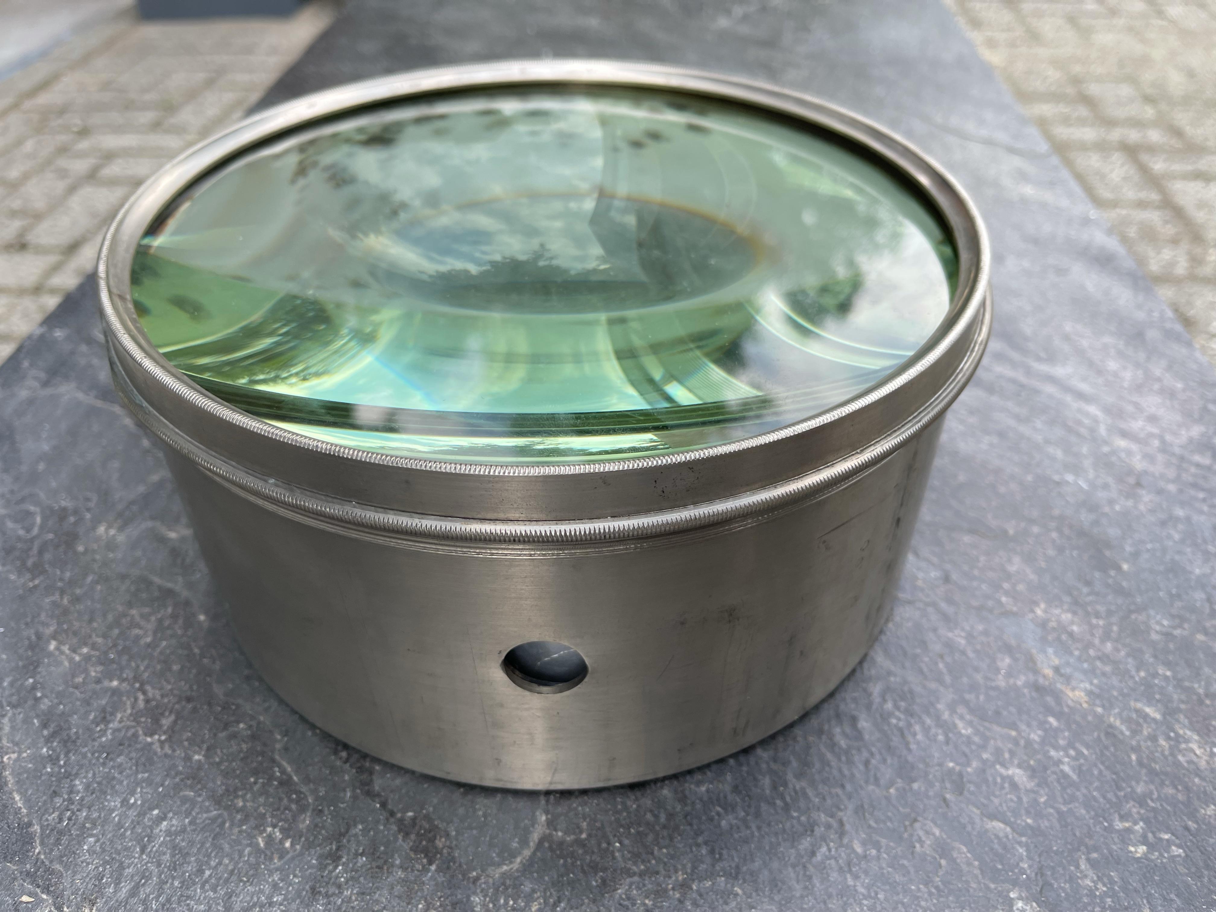 Extra Large Antique Mounted Magic Lantern Condensing / Magnifying / Optical Lens 2