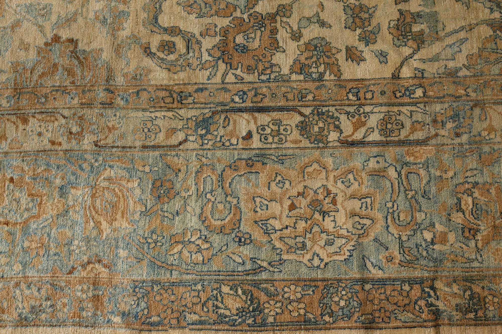 Perse Doris Leslie Blau extra large tapis persan Kirman ancien fait main en vente