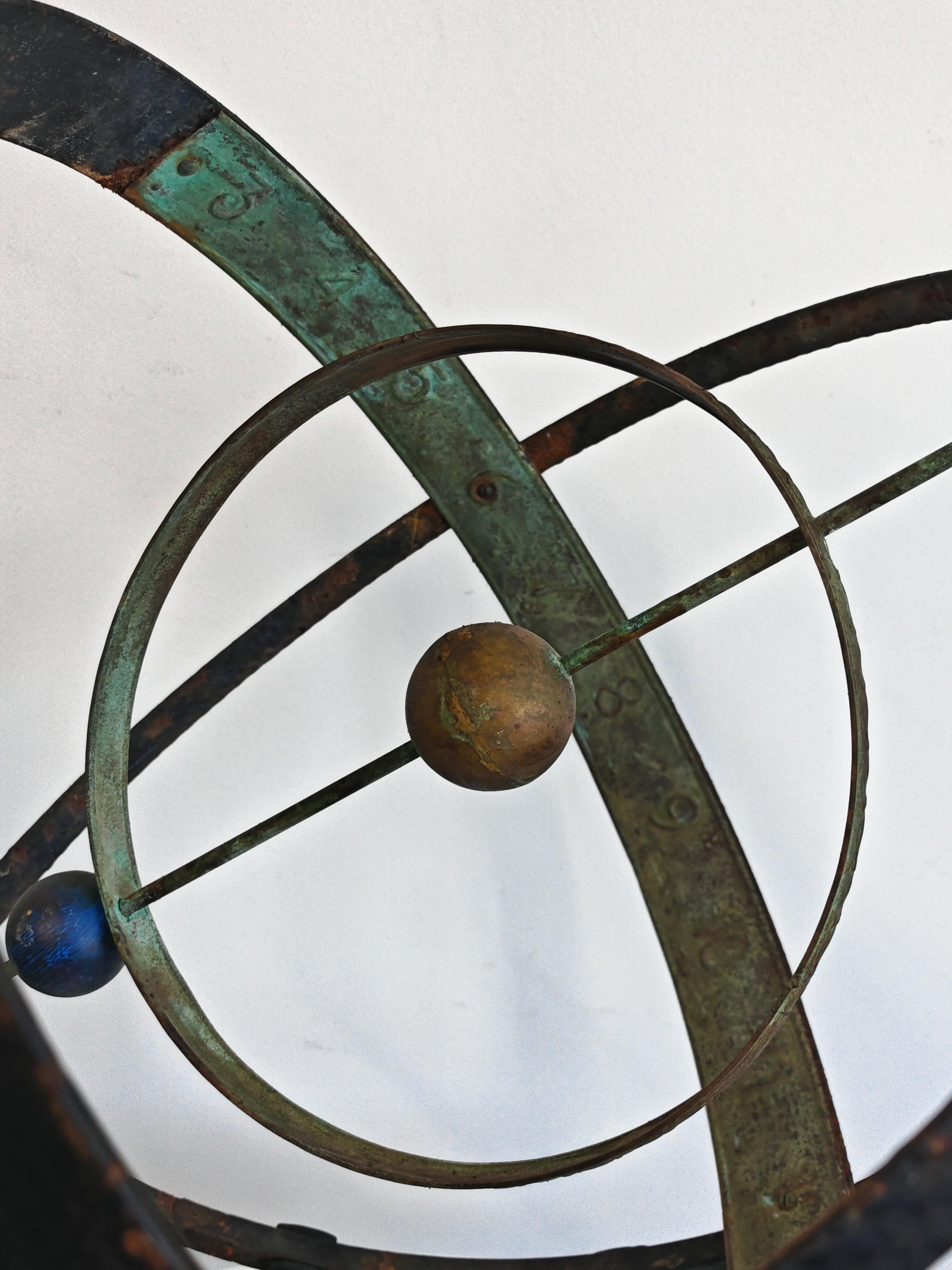 Extra Large Antique Sundial in iron and bronze, France 19th Century (Neoklassisch) im Angebot