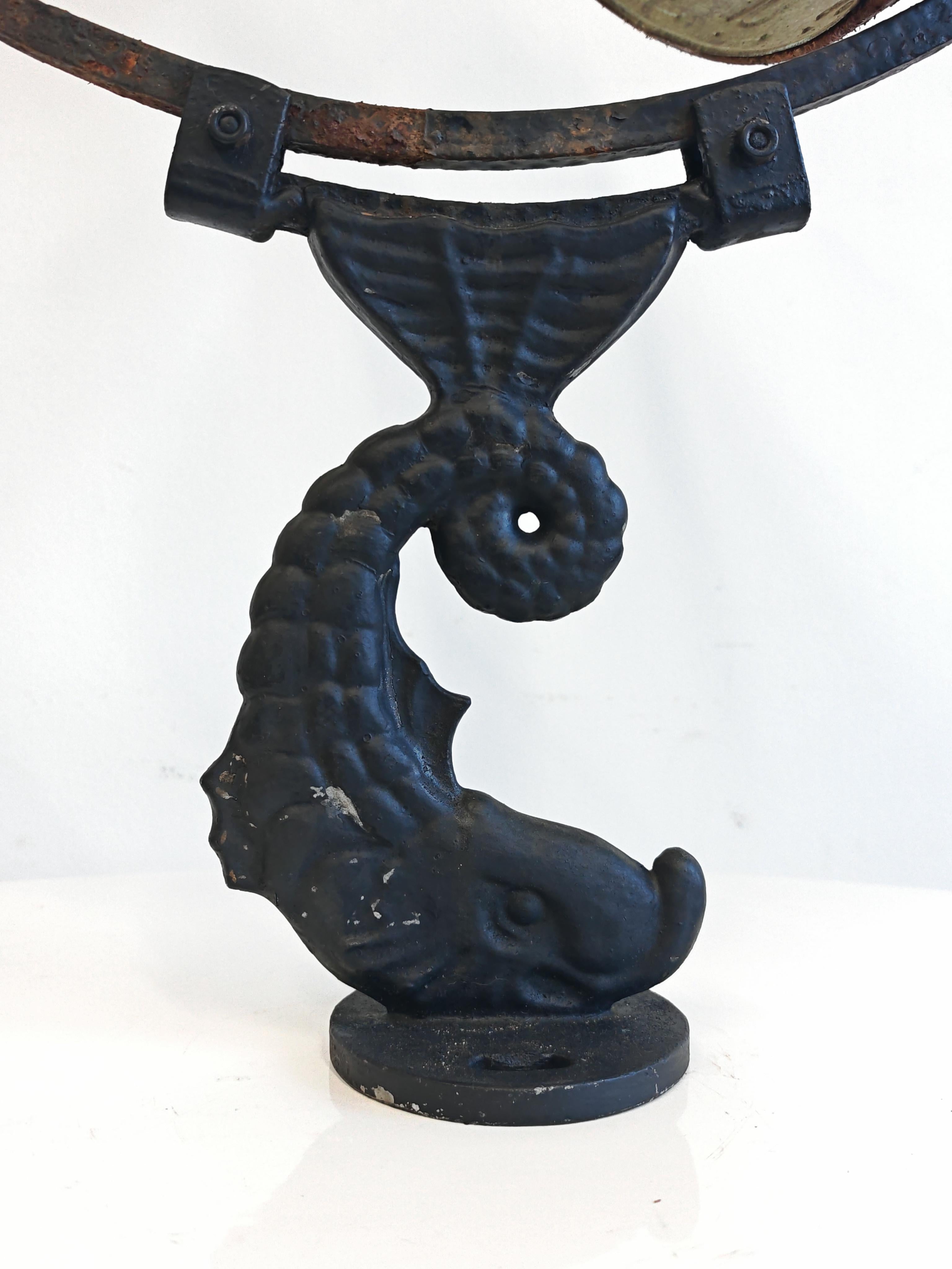 Extra Large Antique Sundial in iron and bronze, France 19th Century im Zustand „Gut“ im Angebot in Beograd, RS