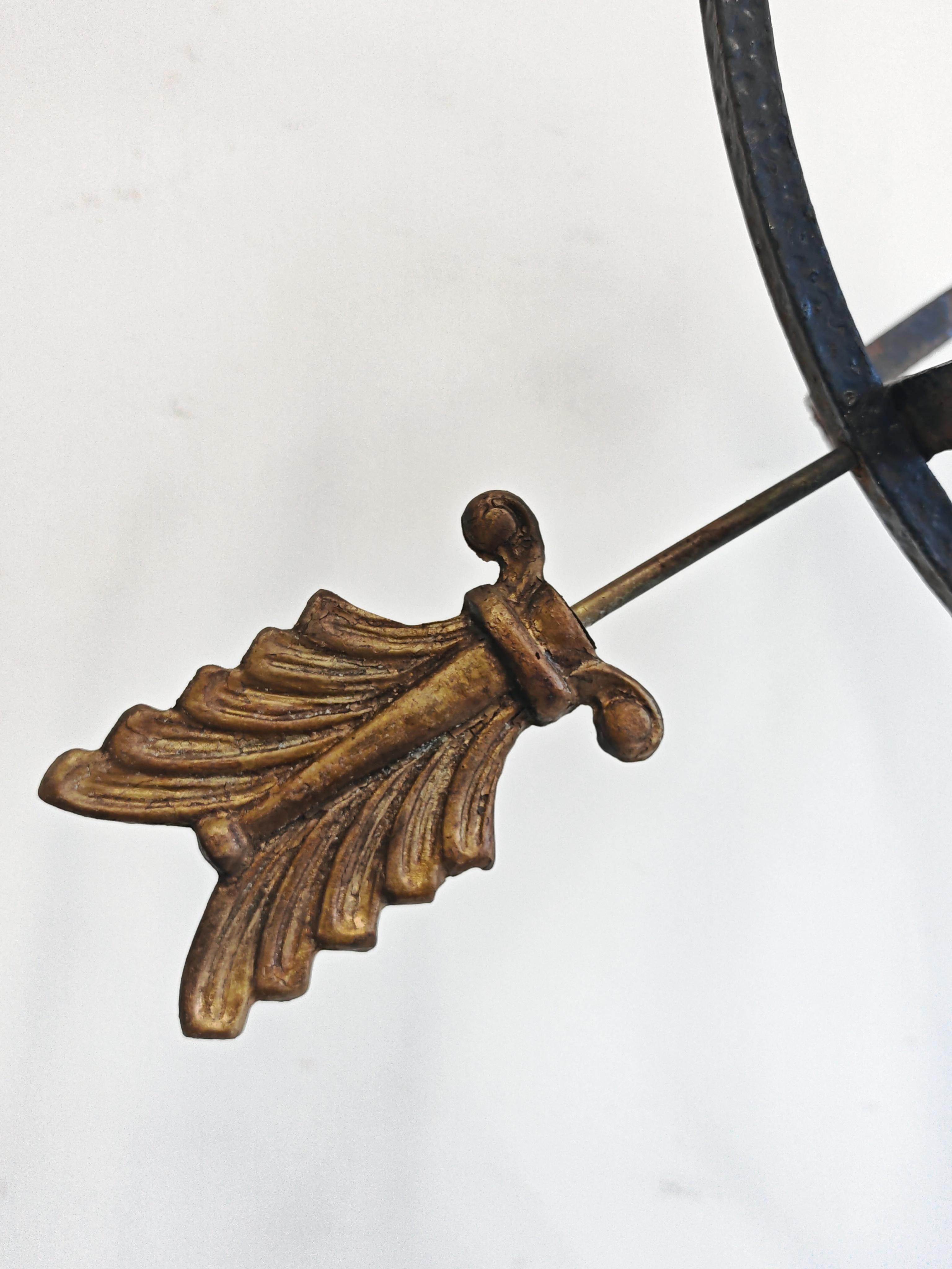 Extra Large Antique Sundial in iron and bronze, France 19th Century im Angebot 1
