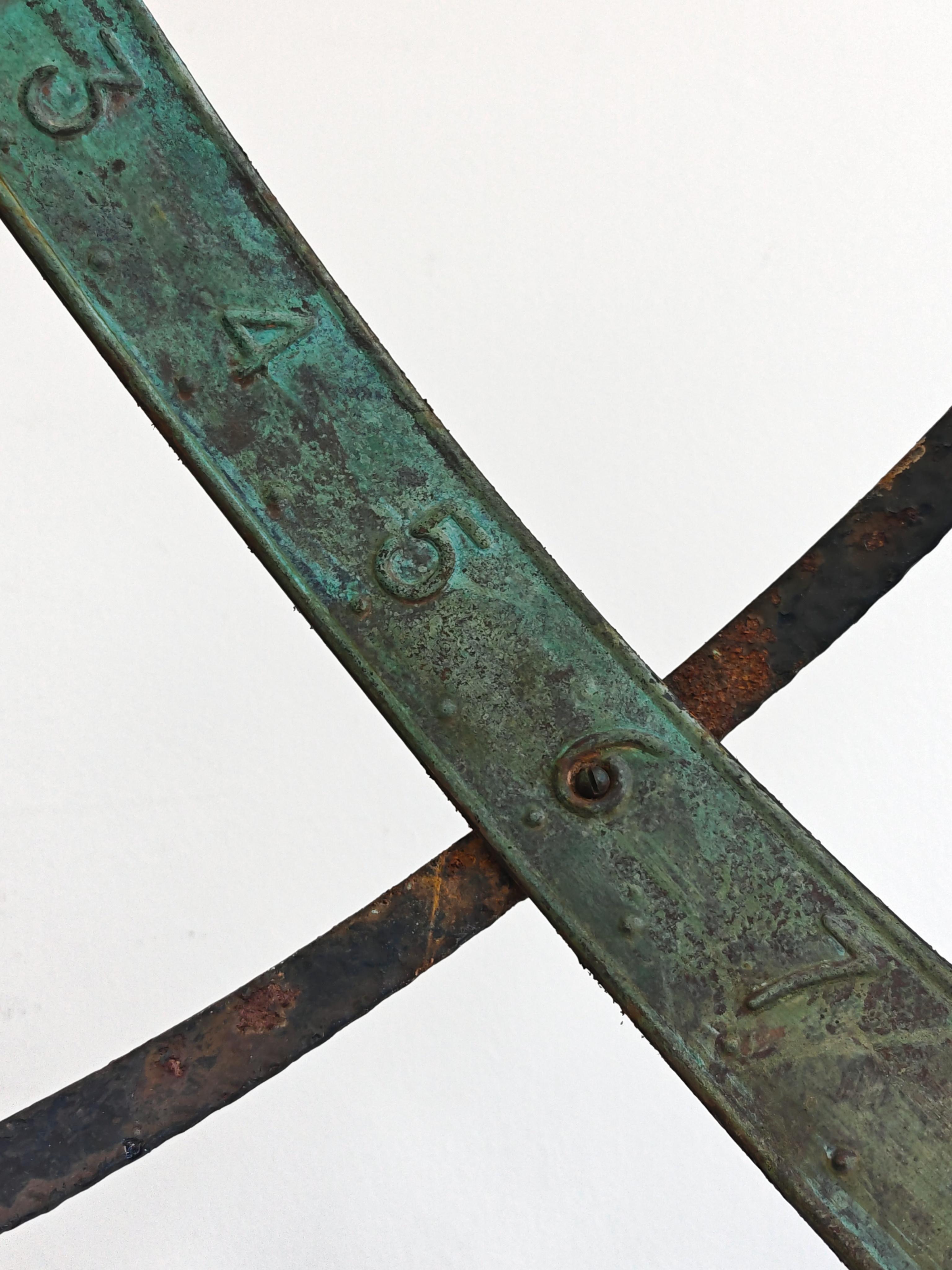 Extra Large Antique Sundial in iron and bronze, France 19th Century im Angebot 2