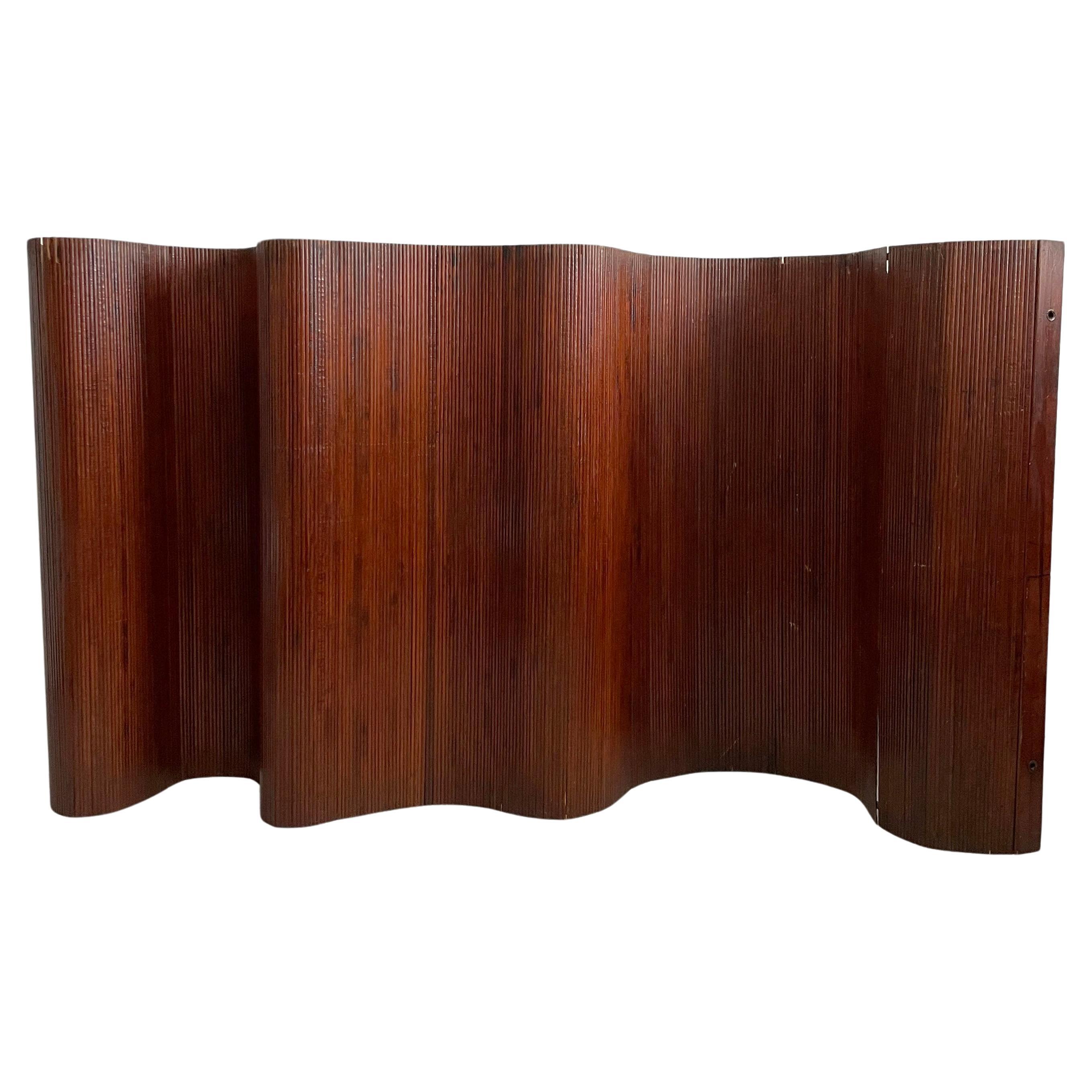 Extra Large Art Deco 1930's Tambour Screen Room Divider by Max Vetterlein Fabrik For Sale