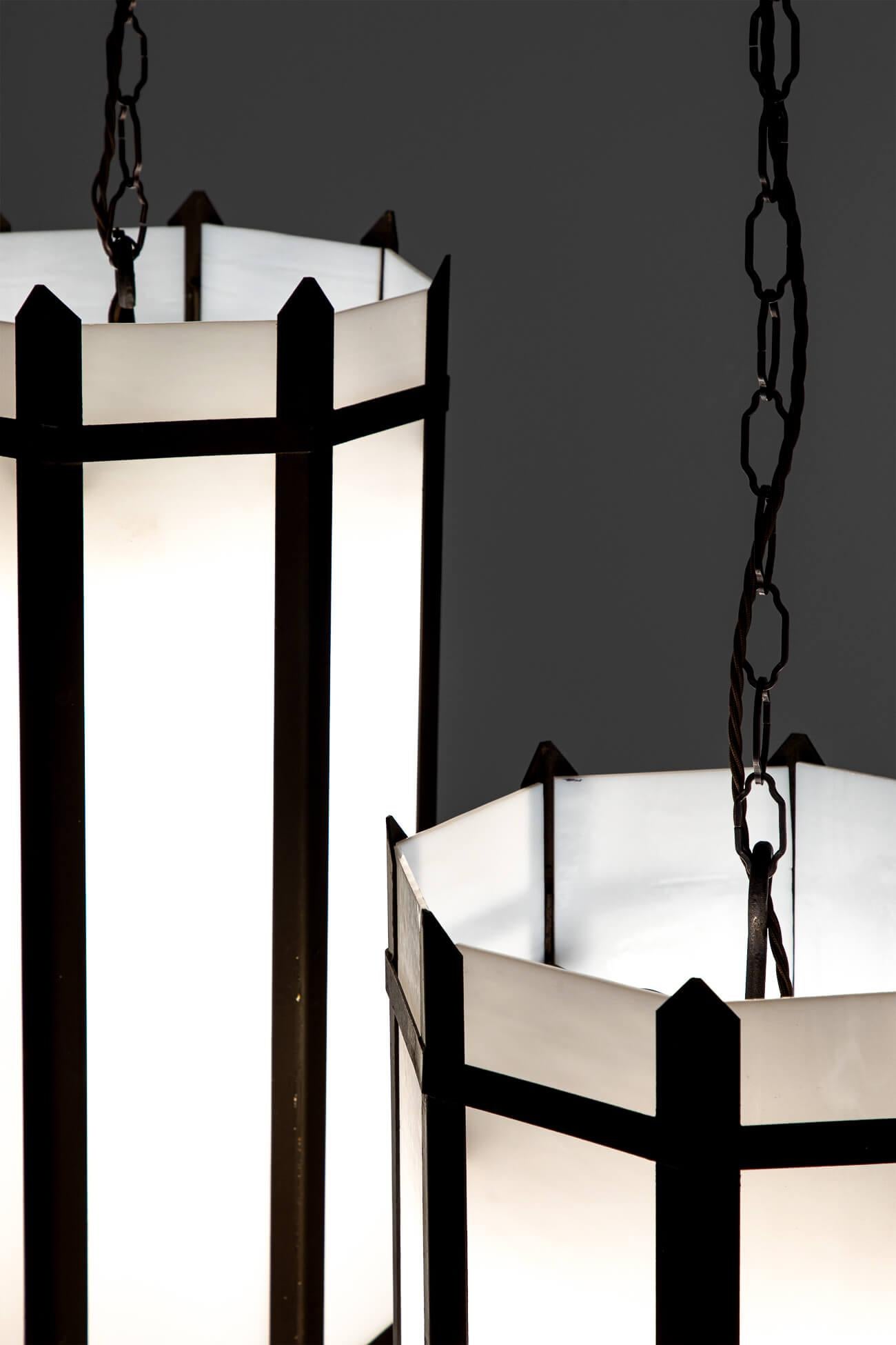 Luci a sospensione Art Deco extra large in vendita 4