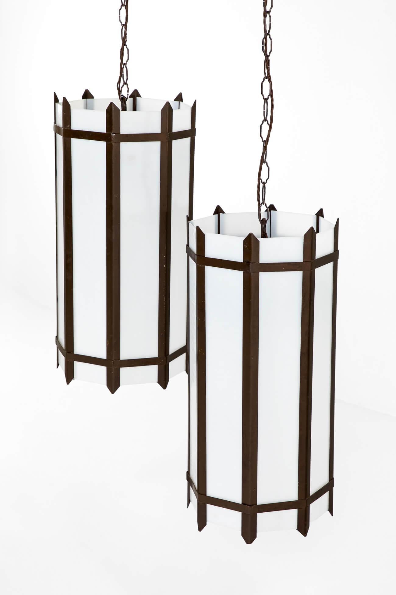 Metallo Luci a sospensione Art Deco extra large in vendita