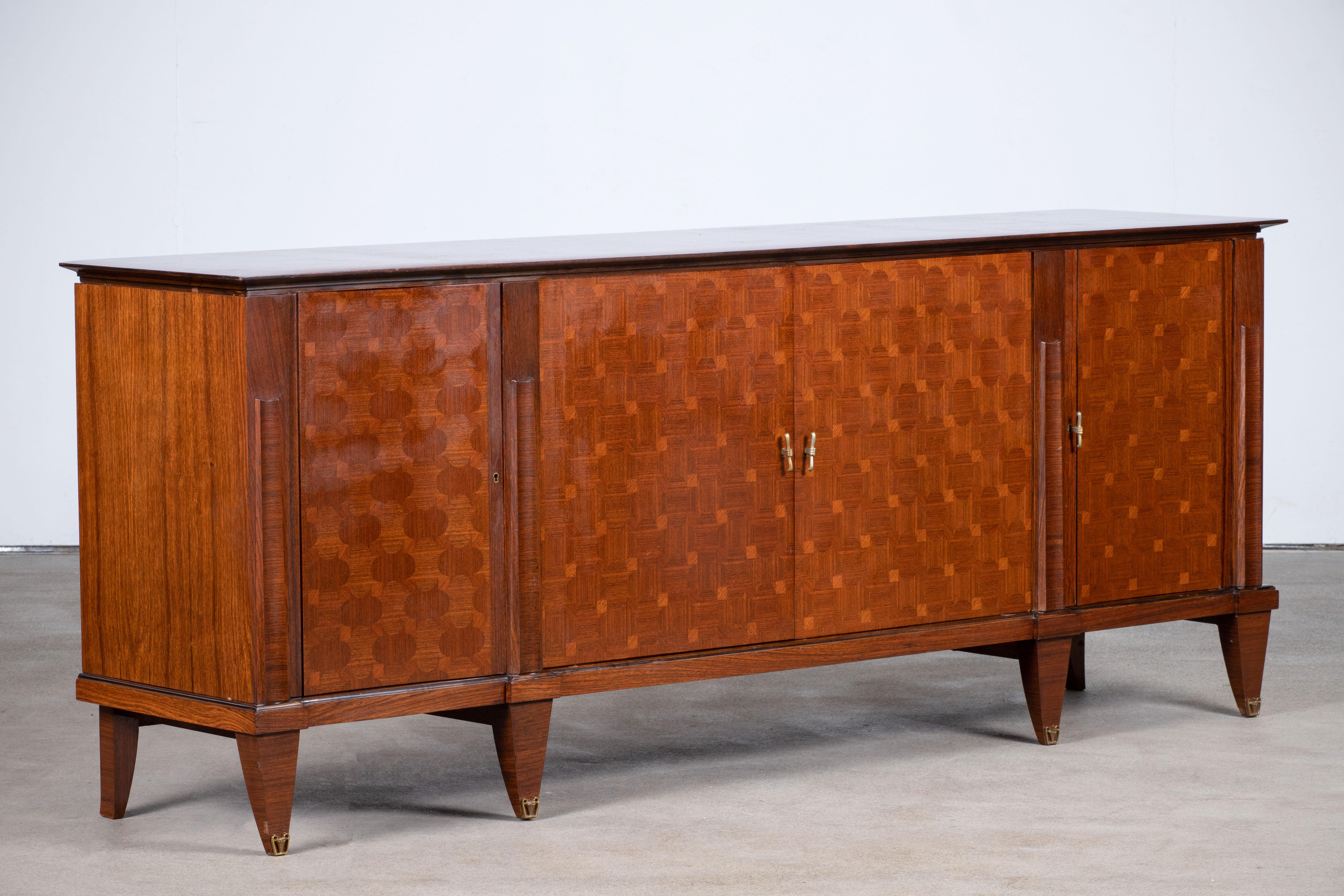 Mid-20th Century Extra Large Art Deco Sideboard Macassar, 1940s For Sale