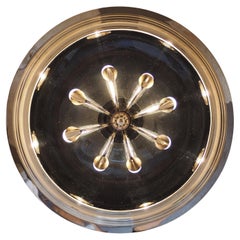 Extra Large Austrian Art Deco Style  Flush Mount, circa 1970s