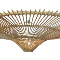 Extra Large Umbrella Shaped Bamboo Chandelier, Indonesia, Contemporary