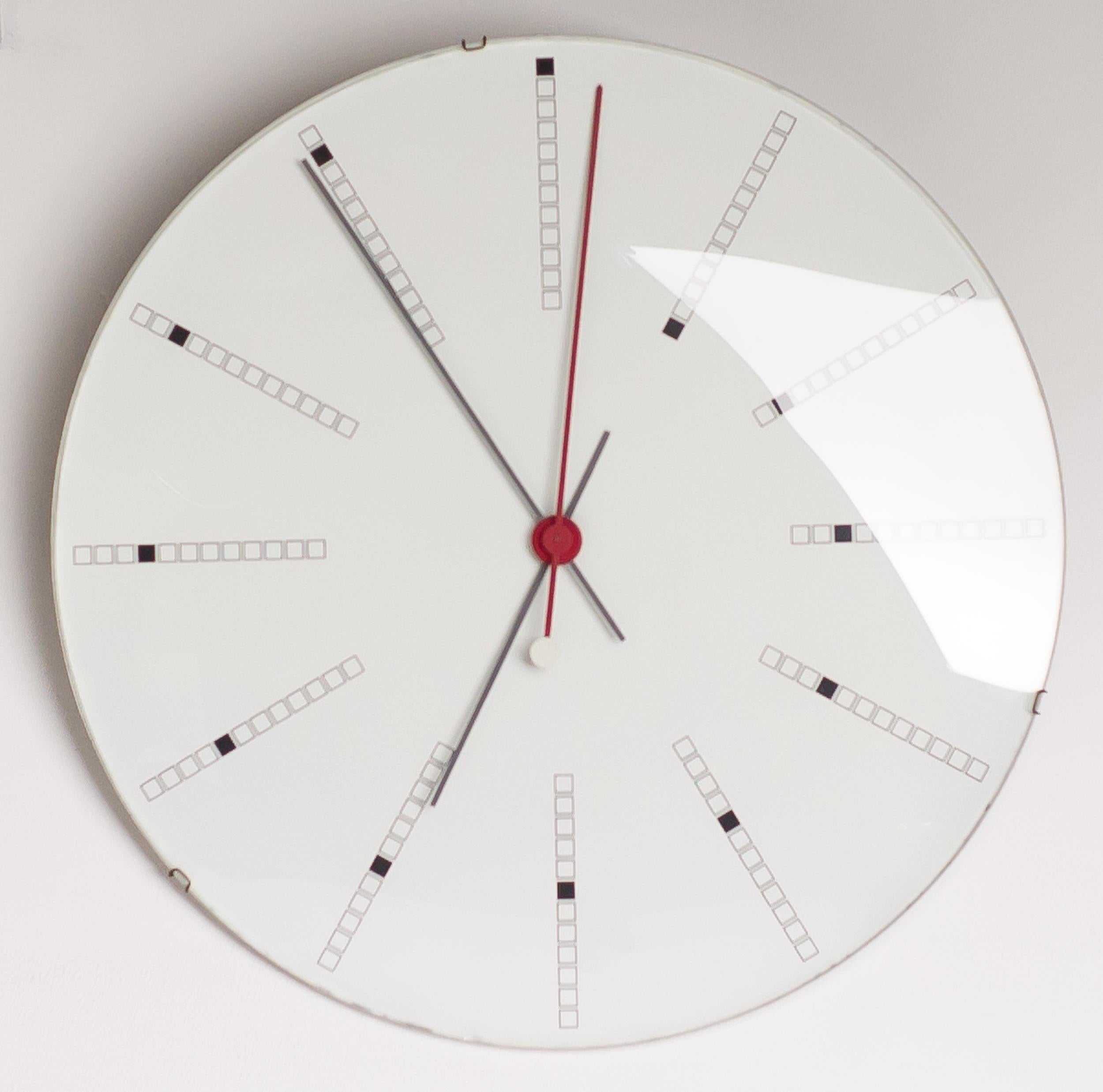 Danish Extra Large Bankers Wall Clock by Arne Jacobsen