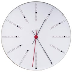 Vintage Extra Large Bankers Wall Clock by Arne Jacobsen