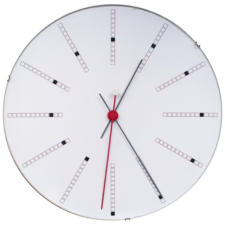 Extra Large Bankers Wall Clock by Arne Jacobsen at 1stDibs