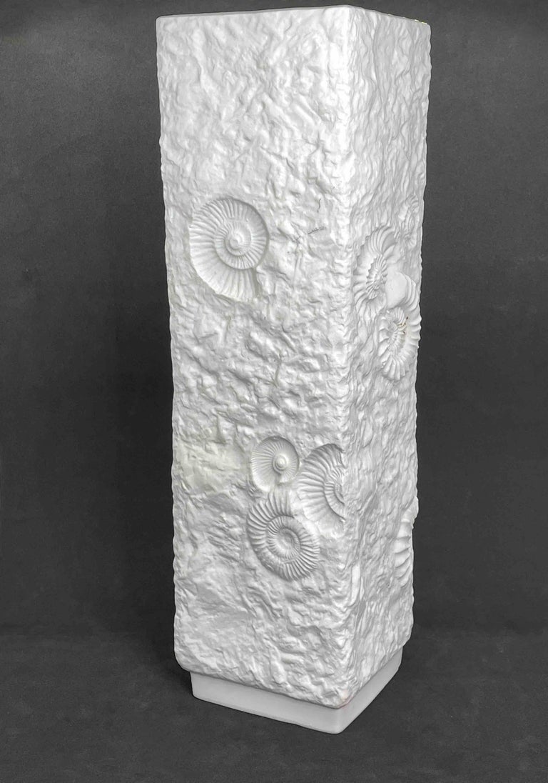 Extra Large Bisque Fossil Ammonite Vases by Kaiser Porcelain, Germany