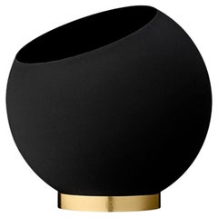Vaso da fiori minimalista nero extra grande