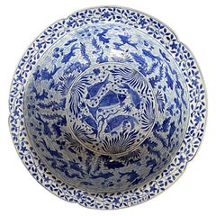 Extra Large Blue and White porcelain BOWL