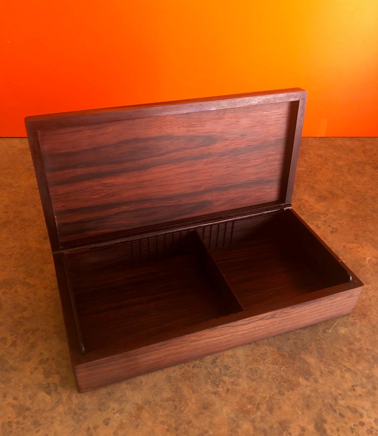 Extra Large Bodil Eje Danish Rosewood Box / Humidor by Alfred Klitgaard For Sale 7