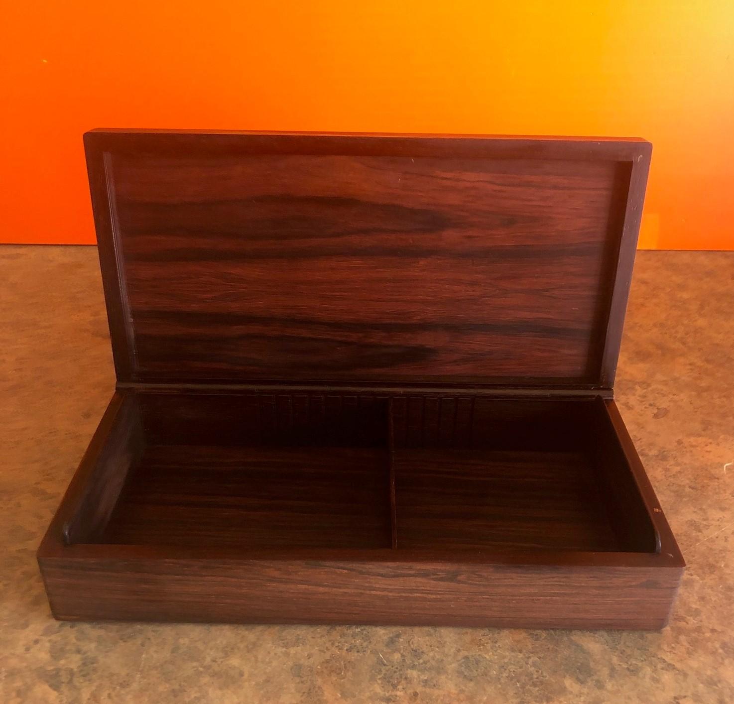 Extra Large Bodil Eje Danish Rosewood Box / Humidor by Alfred Klitgaard For Sale 8