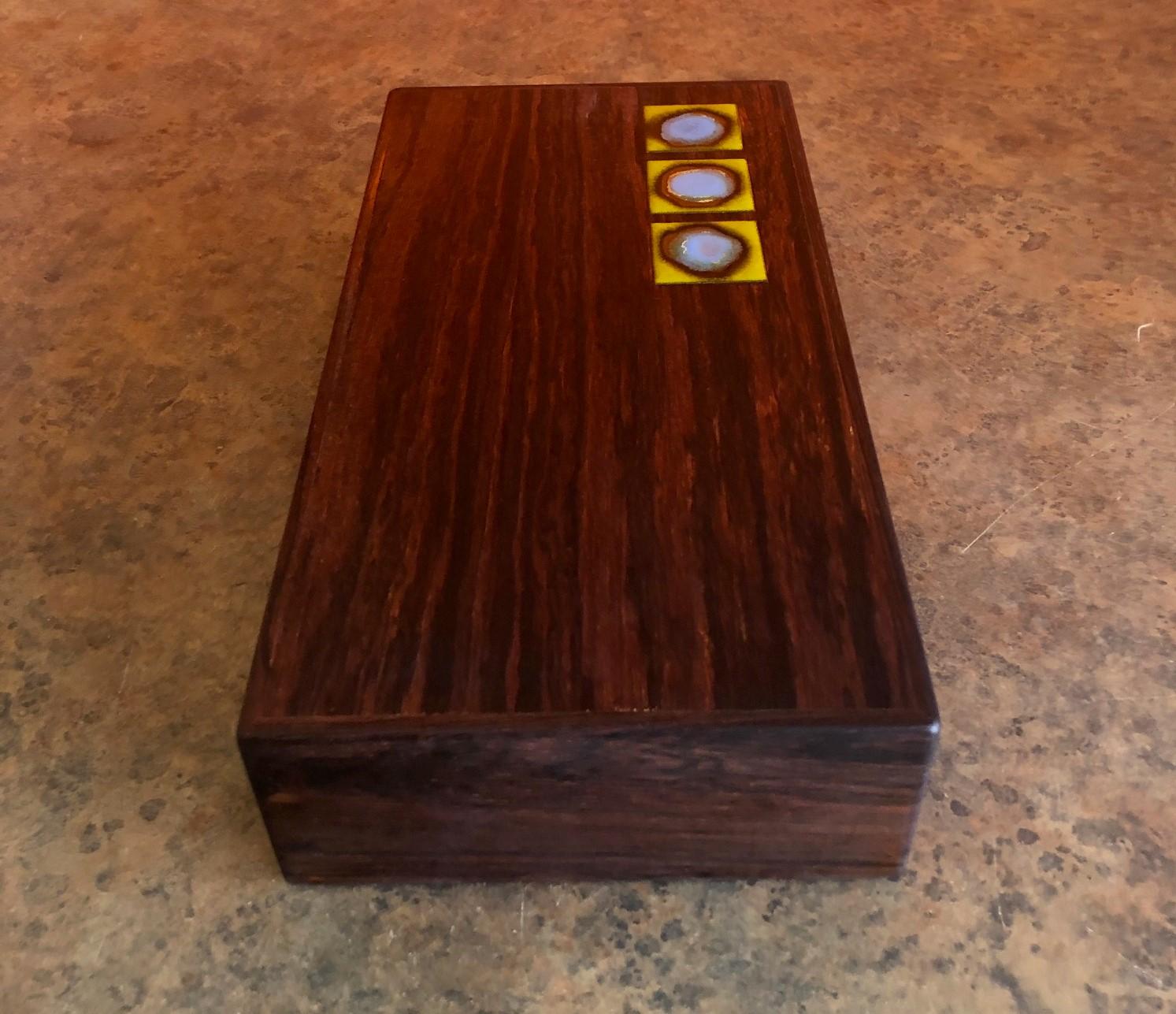 Scatola / Humidor extra grande in palissandro danese di Bodil Eje di Alfred Klitgaard in vendita 2