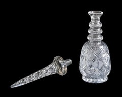 Extra Large Bohemian Crystal Persian Style Decanter