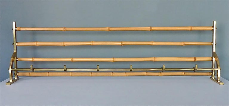 Extra Large Brass Bamboo Wardrobe Coat Rack Josef Frank Kalmar Auböck ...