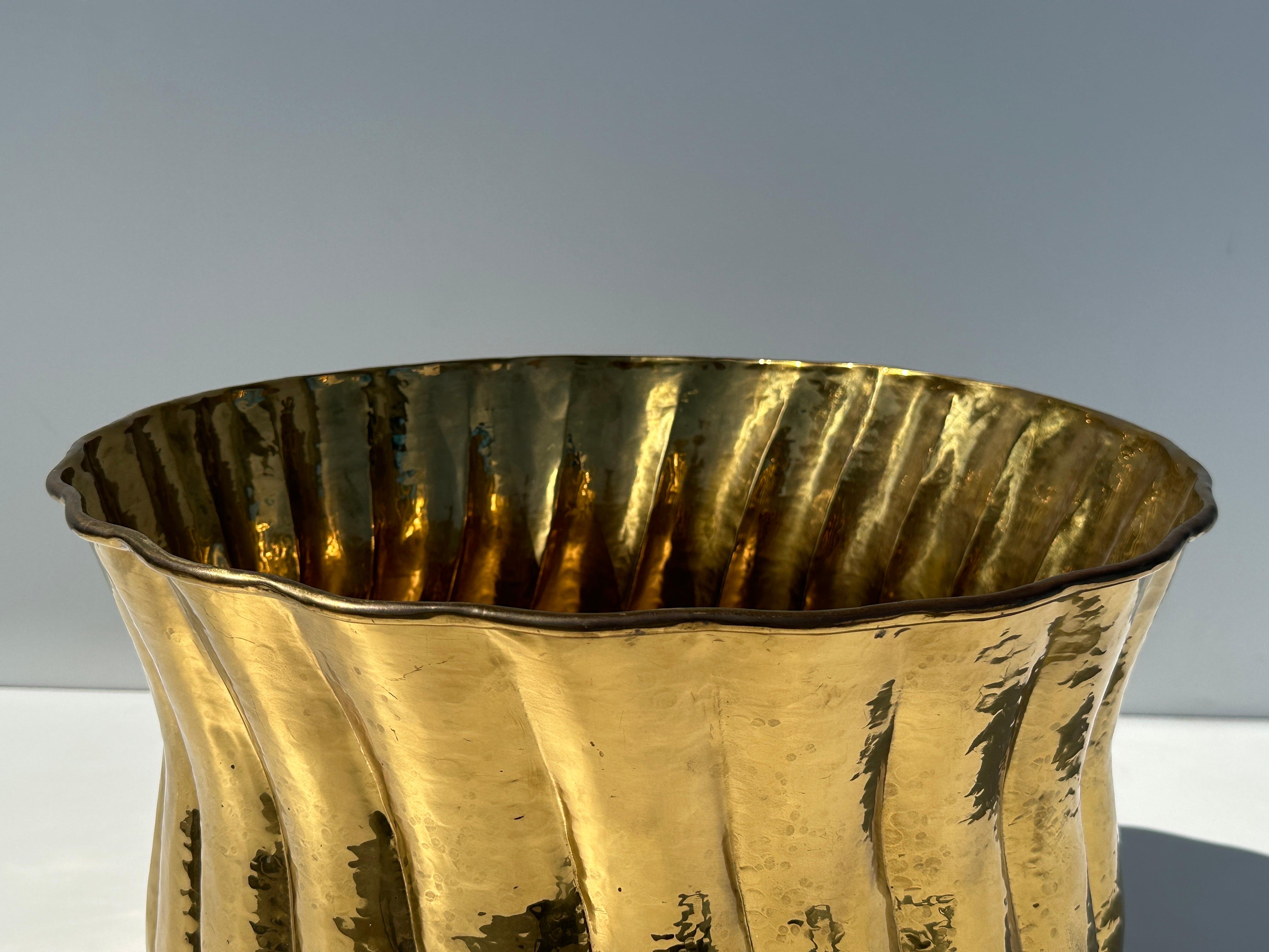 brass flower pot