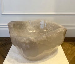Quartz Crystal Bowl, Centrepiece, Brazil, Dales Rogers Ammonite